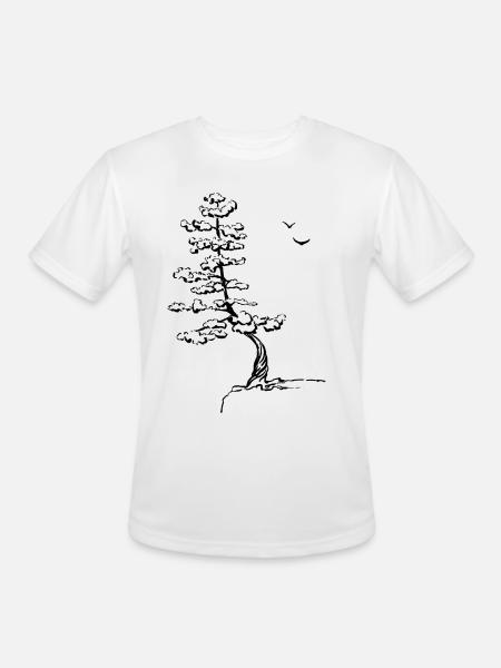 Pine tree - Men's Moisture Wicking Performance T-Shirt - white