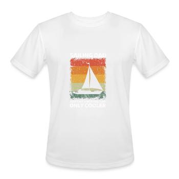 Vintage Sailing Dad Like A Normal Dad Only Cooler - Men's Moisture Wicking Performance T-Shirt - white - Front - Jackson (183cm)