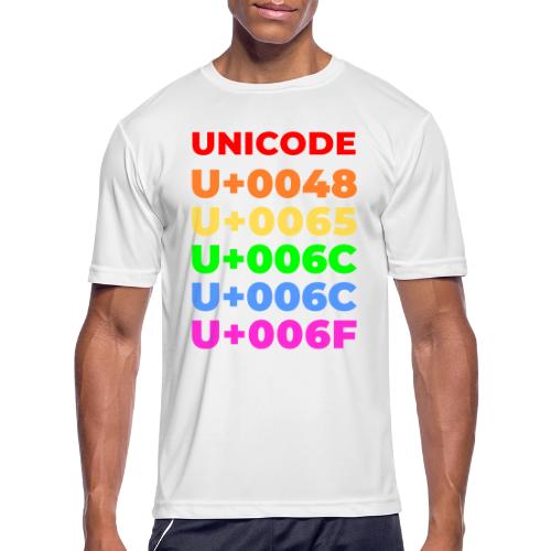 Hello, in unicode - Men's Moisture Wicking Performance T-Shirt