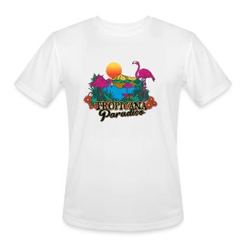 Tropical Paradise - Men's Moisture Wicking Performance T-Shirt - white - Front - Jackson (183cm)