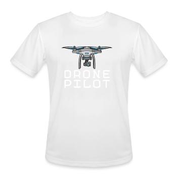 Drone Pilot - Men's Moisture Wicking Performance T-Shirt - white - Front - Jackson (183cm)