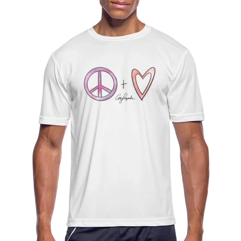 Peace & Love | Cory Signature Collection - Men's Moisture Wicking Performance T-Shirt