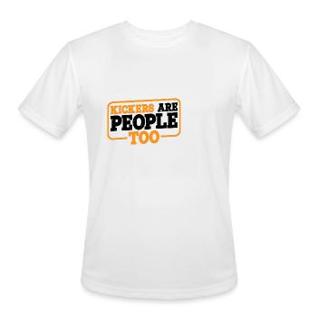 Kickers Are People Too 16 - Men's Moisture Wicking Performance T-Shirt - white - Front - Jackson (183cm)