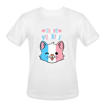 Trans Purride Trans Pride - Men's Moisture Wicking Performance T-Shirt - white - Front - Jackson (183cm)