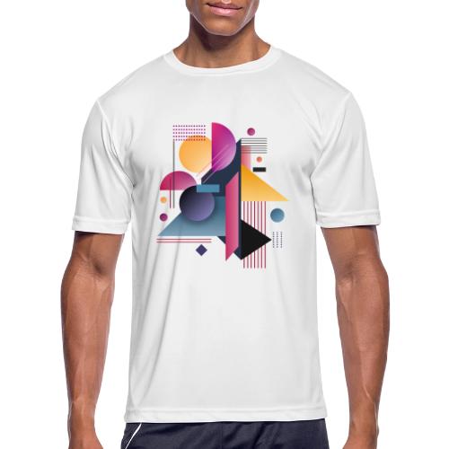Color Pulse Geometry - Men's Moisture Wicking Performance T-Shirt