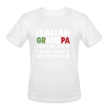 Italian Flag Italy Italian - Men's Moisture Wicking Performance T-Shirt - white - Front - Jackson (183cm)
