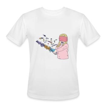 Chaotic Neutral - Blindfolded Piñata - Color Bat - Men's Moisture Wicking Performance T-Shirt - white - Front - Jackson (183cm)