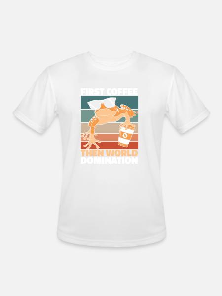 Poison Frog Coffee Sunglasses - Men's Moisture Wicking Performance T-Shirt - white
