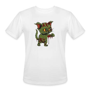 Zombie Cat - Men's Moisture Wicking Performance T-Shirt - white - Front - Jackson (183cm)