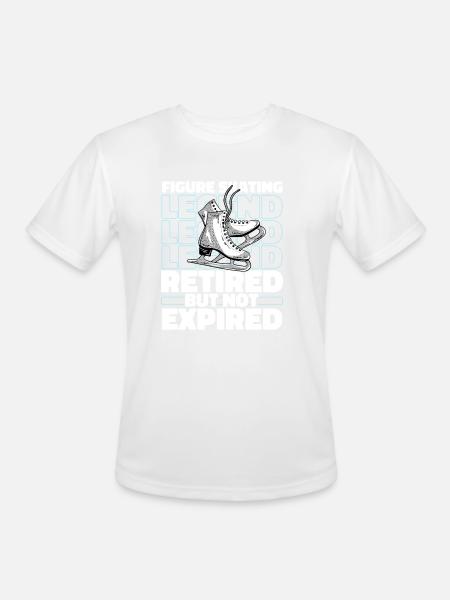 Figure Skating Retired - Men's Moisture Wicking Performance T-Shirt - white