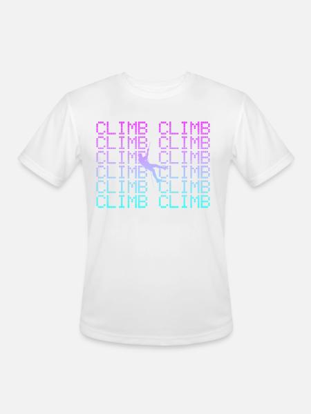 climb - Men's Moisture Wicking Performance T-Shirt - white
