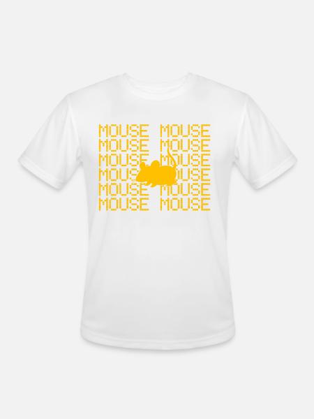 mouse - Men's Moisture Wicking Performance T-Shirt - white