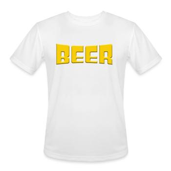 beer - Men's Moisture Wicking Performance T-Shirt - white - Front - Jackson (183cm)