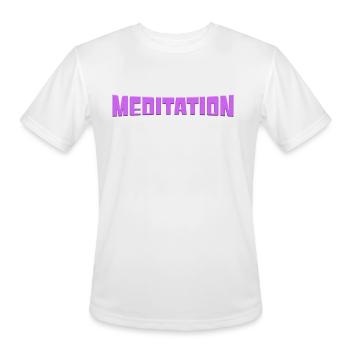 meditation - Men's Moisture Wicking Performance T-Shirt - white - Front - Jackson (183cm)