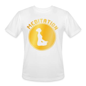 meditation - Men's Moisture Wicking Performance T-Shirt - white - Front - Jackson (183cm)