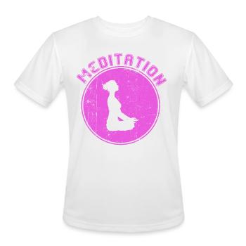 meditation - Men's Moisture Wicking Performance T-Shirt - white - Front - Jackson (183cm)