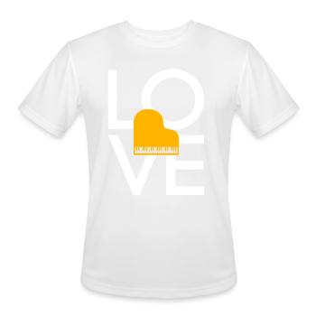 piano - Men's Moisture Wicking Performance T-Shirt - white - Front - Jackson (183cm)