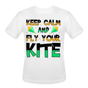 Fly A Kite Hobby Wind Kiteboard Funny Kite Flying - Men's Moisture Wicking Performance T-Shirt - white - Front - Jackson (183cm)