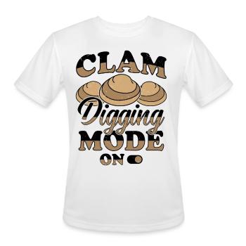 Clam Digger Enthusiast Beach Design - Men's Moisture Wicking Performance T-Shirt - white - Front - Jackson (183cm)