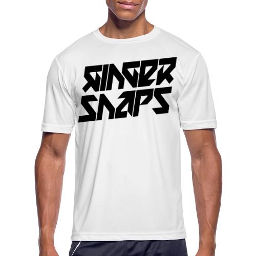 Ginger Snap5 logo (two lines black) - Men's Moisture Wicking Performance T-Shirt