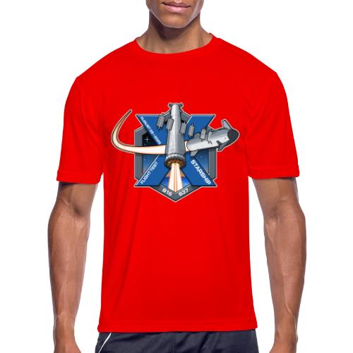 Starship Flight 10 Patch - Men's Moisture Wicking Performance T-Shirt