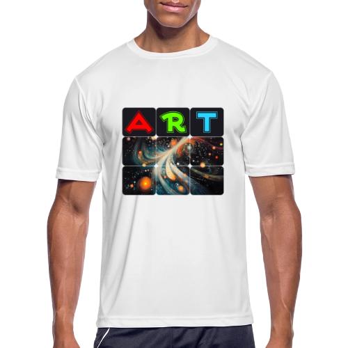 Swirls of Colorful Art - Men's Moisture Wicking Performance T-Shirt
