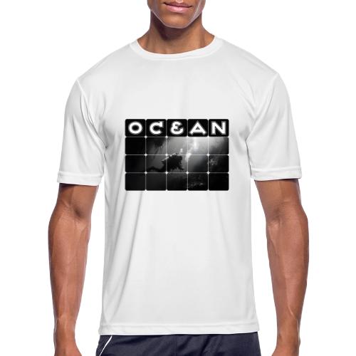 Ocean: Monochrome descent of a scuba diver - Men's Moisture Wicking Performance T-Shirt