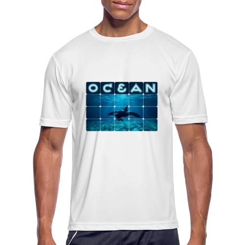 Ocean: Orca in Motion - Men's Moisture Wicking Performance T-Shirt
