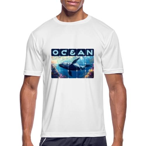 Ocean: Majestic Deep - Men's Moisture Wicking Performance T-Shirt