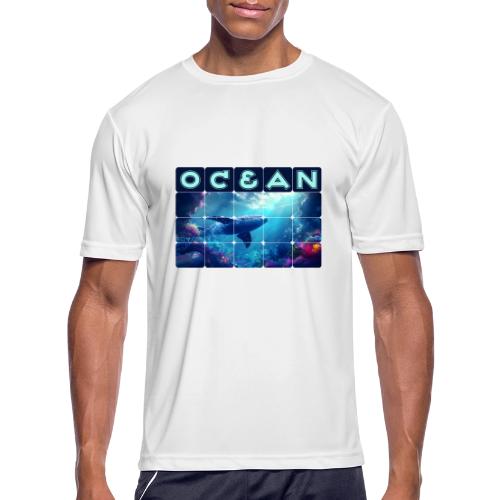 Ocean: Whale’s Path - Men's Moisture Wicking Performance T-Shirt
