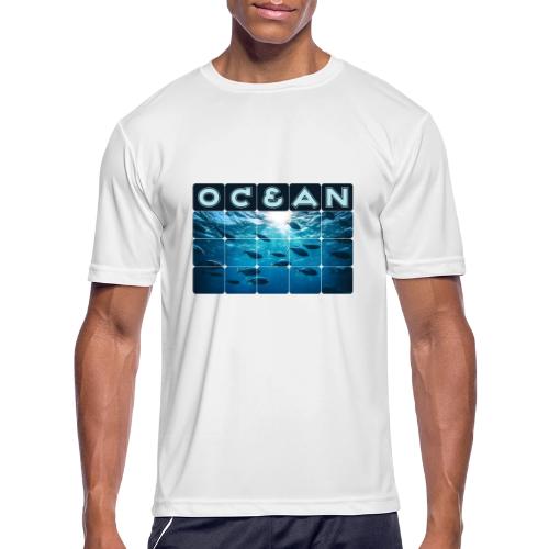 Ocean: Silver Tide - Men's Moisture Wicking Performance T-Shirt
