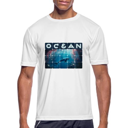 Ocean: Blue Grace - Men's Moisture Wicking Performance T-Shirt