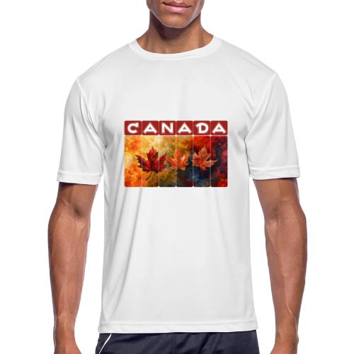 Painted Canada Leaves - Men's Moisture Wicking Performance T-Shirt