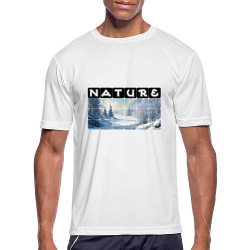 Nature: Frozen Horizon - Men's Moisture Wicking Performance T-Shirt