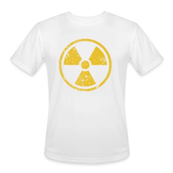 Radiation warning rusted symbol - Men's Moisture Wicking Performance T-Shirt - white - Front - Jackson (183cm)