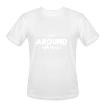 I Fool Around With Models - Men's Moisture Wicking Performance T-Shirt - white - Front - Jackson (183cm)