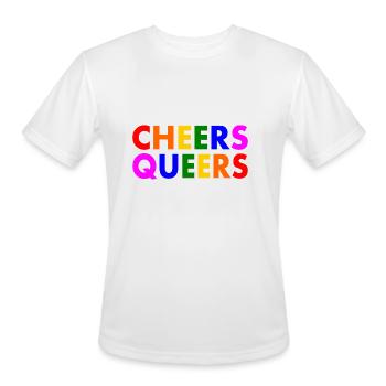 Cheers queers - Men's Moisture Wicking Performance T-Shirt - white - Front - Jackson (183cm)