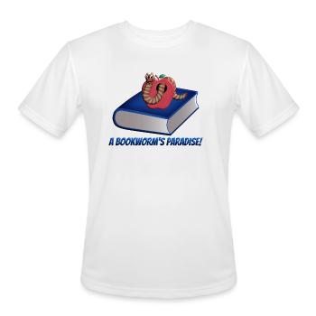 A Bookworm's Paradise - Men's Moisture Wicking Performance T-Shirt - white - Front - Jackson (183cm)
