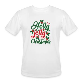 Holly jolly christmas - Men's Moisture Wicking Performance T-Shirt - white - Front - Jackson (183cm)