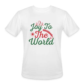 joy to the world - Men's Moisture Wicking Performance T-Shirt - white - Front - Jackson (183cm)