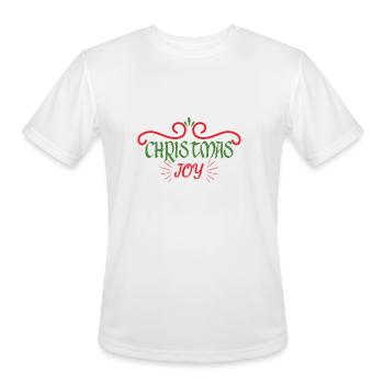 CHRISTMAS JOY - Men's Moisture Wicking Performance T-Shirt - white - Front - Jackson (183cm)
