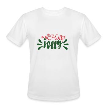 Holly Jolly - Men's Moisture Wicking Performance T-Shirt - white - Front - Jackson (183cm)