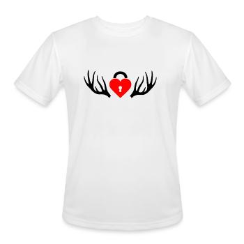 Cuckold horns - Men's Moisture Wicking Performance T-Shirt - white - Front - Jackson (183cm)