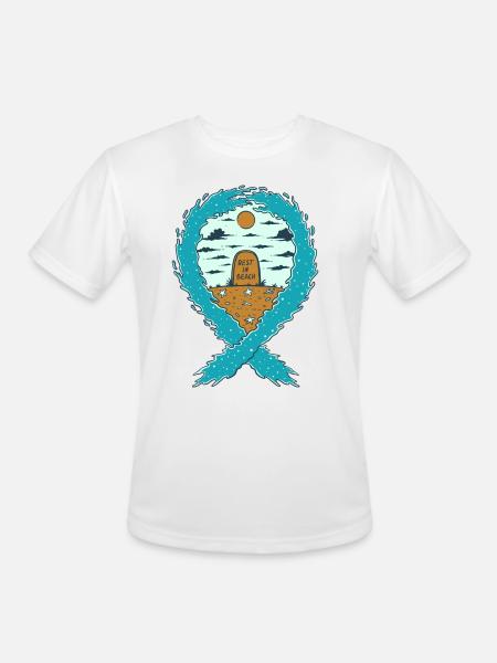 REST IN BEACH - Men's Moisture Wicking Performance T-Shirt - white