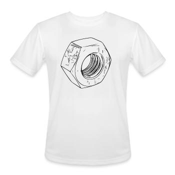 Nut With Scratched Surface - Men's Moisture Wicking Performance T-Shirt - white - Front - Jackson (183cm)