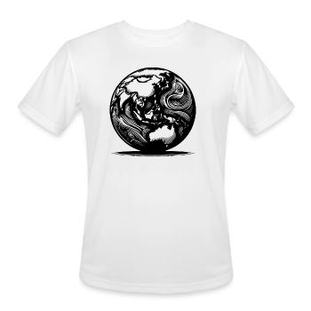 View Of The Earth From Space Australia Asia - Men's Moisture Wicking Performance T-Shirt - white - Front - Jackson (183cm)