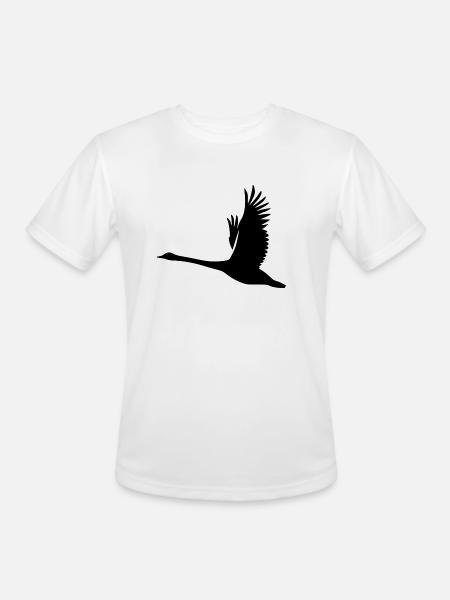 Tattoo Style Swan - Men's Moisture Wicking Performance T-Shirt - white