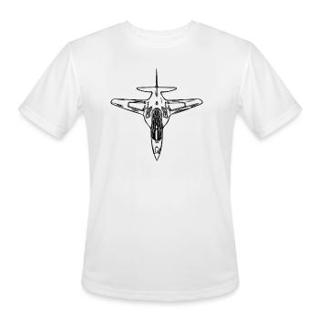 Realistic Jet Flyer Airplane - Men's Moisture Wicking Performance T-Shirt - white - Front - Jackson (183cm)