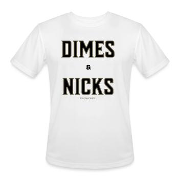Dimes and Nicks - Graphic T Shirt - Men's Moisture Wicking Performance T-Shirt - white - Front - Jackson (183cm)