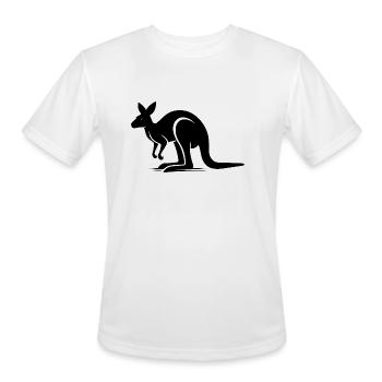 Majestic Kangaroo In Minimalist Form - Men's Moisture Wicking Performance T-Shirt - white - Front - Jackson (183cm)